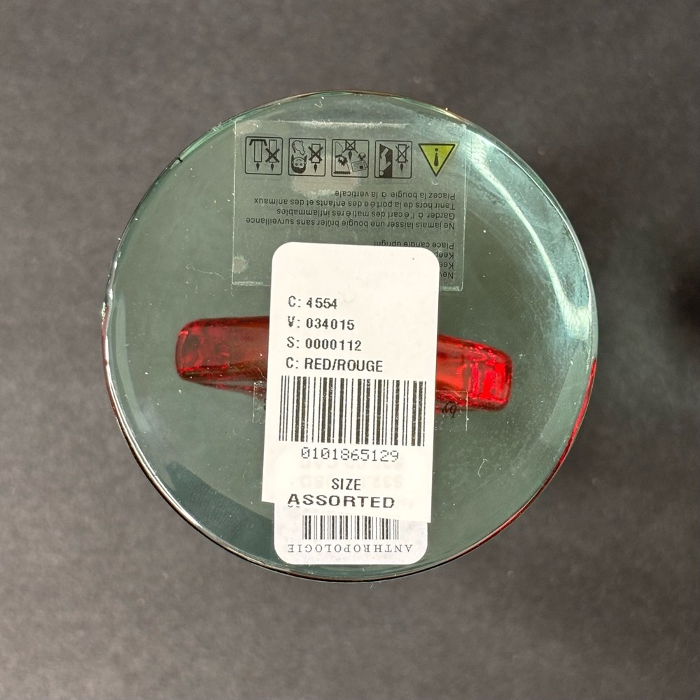 NWT Anthropologie Ceci Glass Candle Holder With Red Lips 5.25” - Picture 7 of 10
